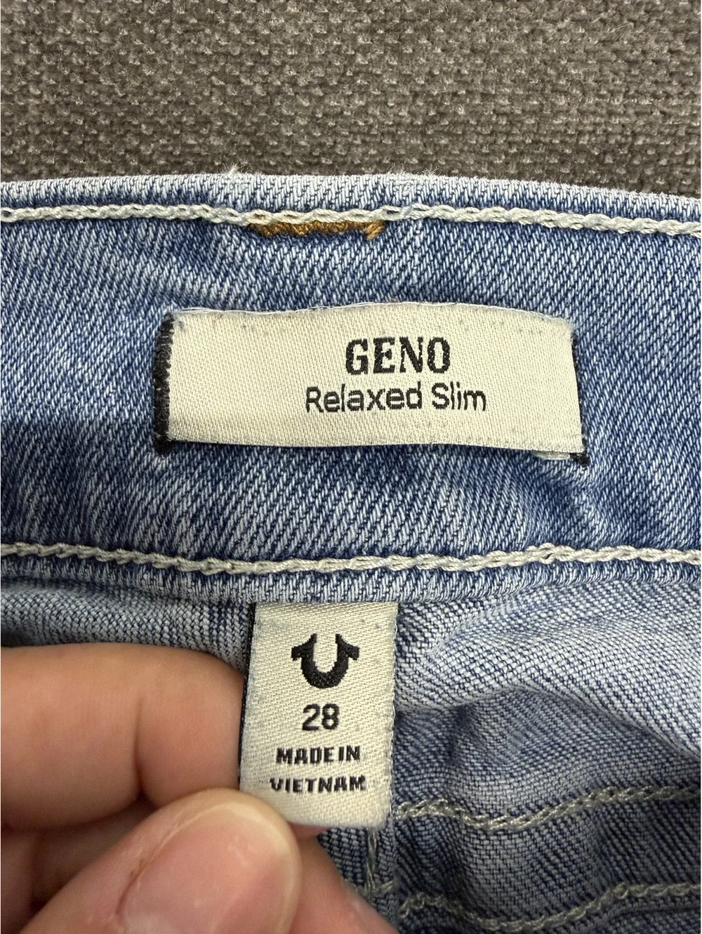 Geno Relaxed Slim Light Blue Denim Jeans Size 28